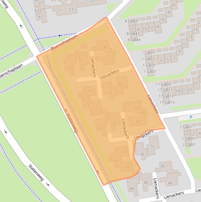 Kaart van postcodegebied 7824PT.