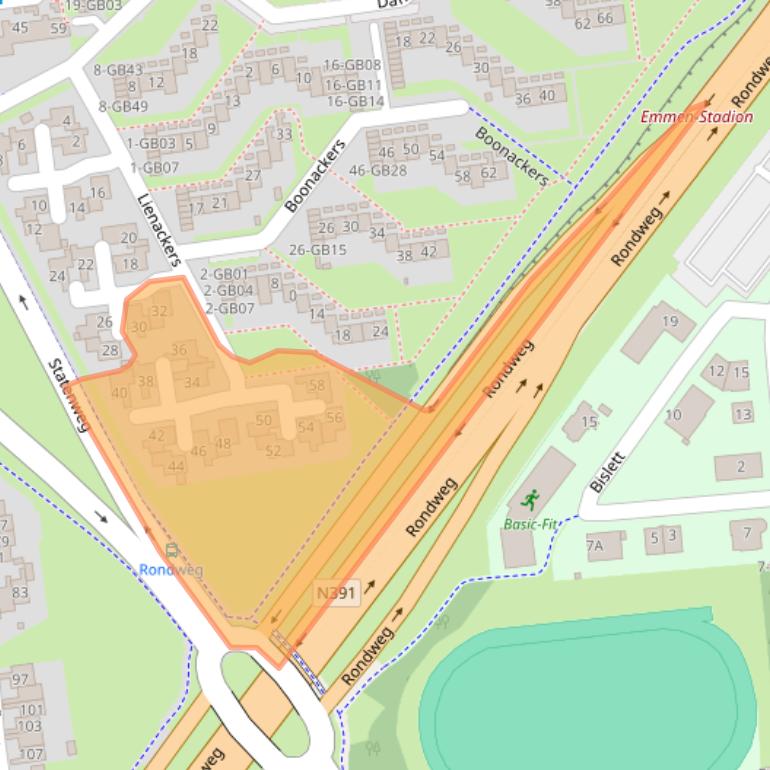 Kaart van postcodegebied 7824PV.