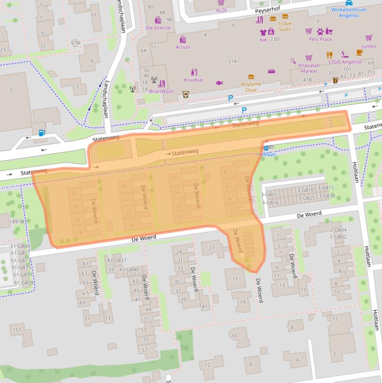 Kaart van postcodegebied 7824RC.