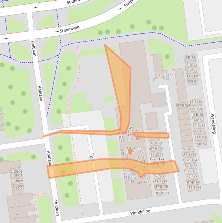 Kaart van postcodegebied 7824SC.