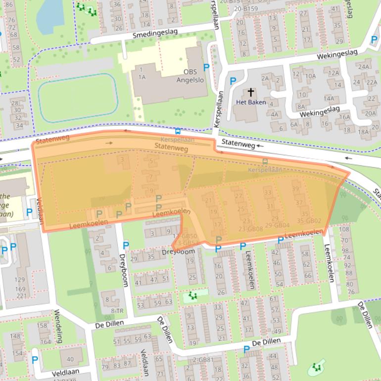 Kaart van postcodegebied 7824VK.