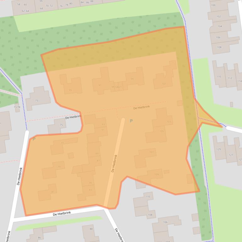 Kaart van postcodegebied 7824XP.