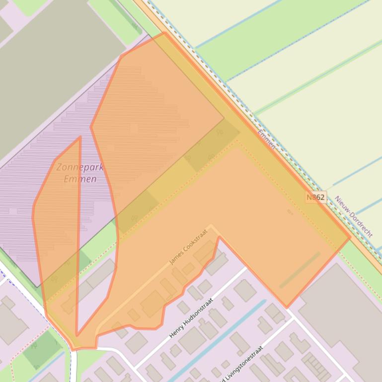 Kaart van postcodegebied 7825AX.