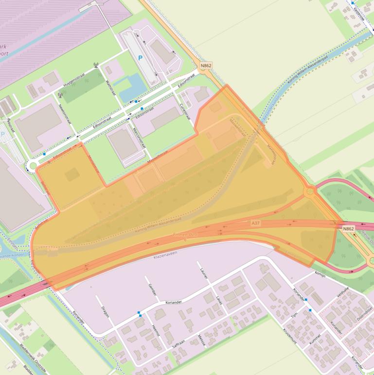 Kaart van postcodegebied 7825GA.