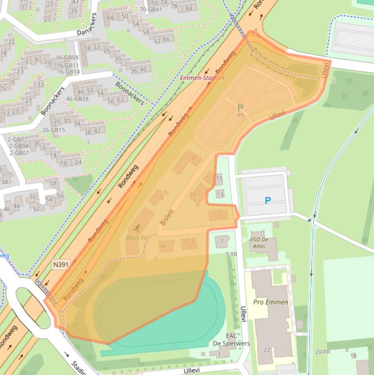 Kaart van postcodegebied 7825SB.