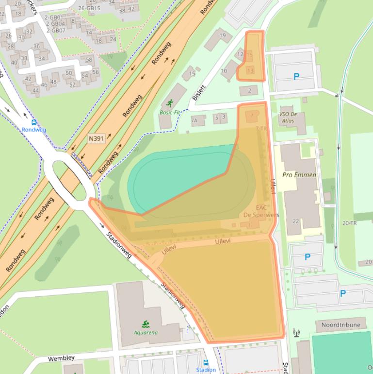 Kaart van postcodegebied 7825SC.