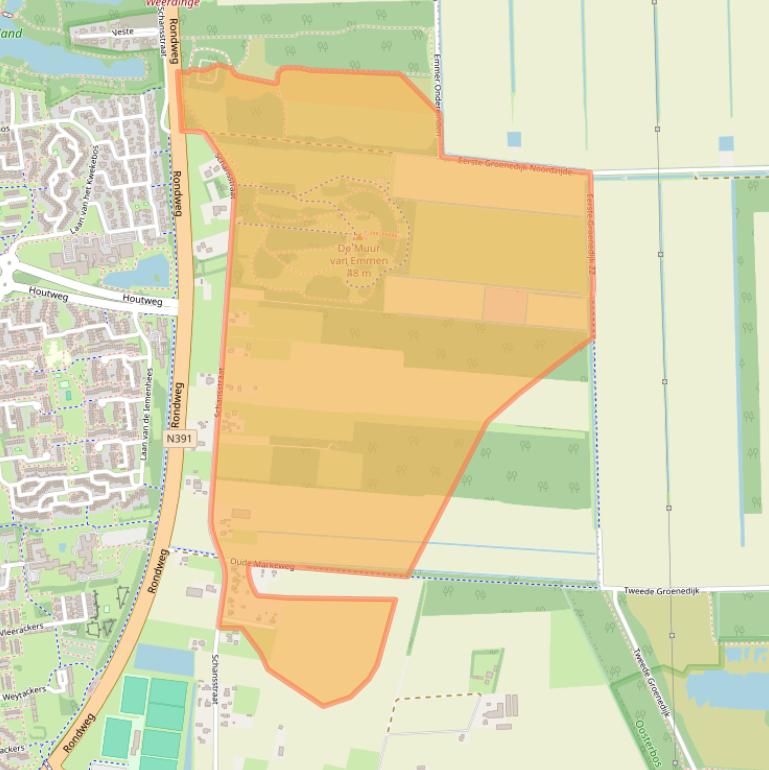 Kaart van postcodegebied 7825TA.