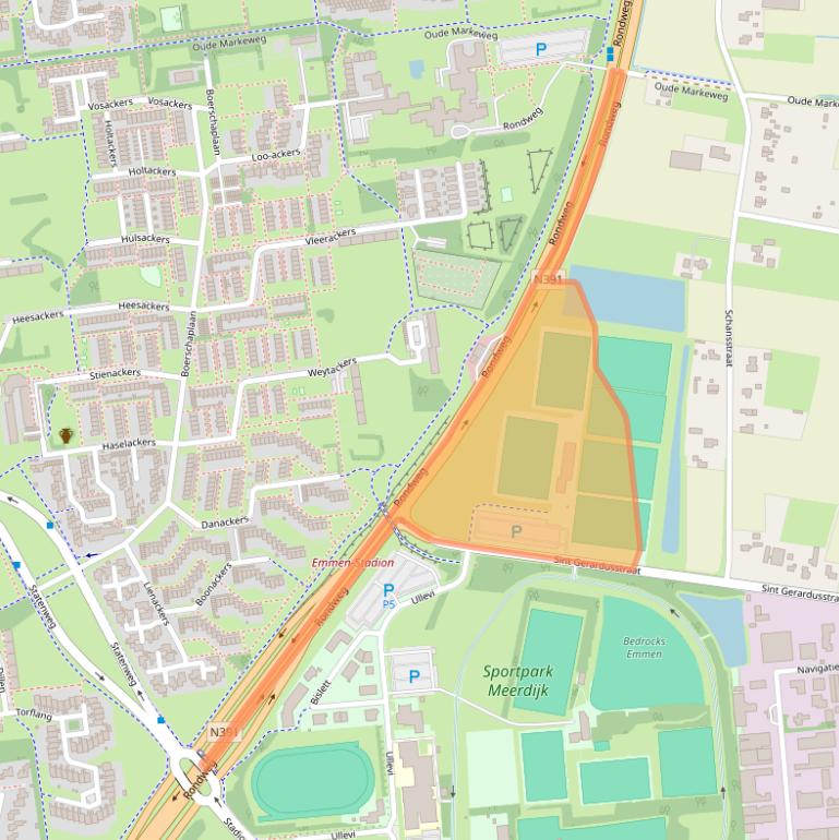Kaart van postcodegebied 7825TW.