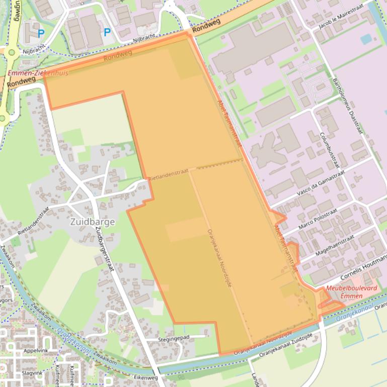 Kaart van postcodegebied 7825VA.