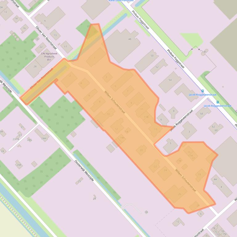 Kaart van postcodegebied 7825VV.