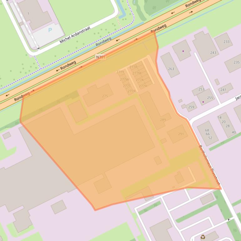 Kaart van postcodegebied 7825XG.