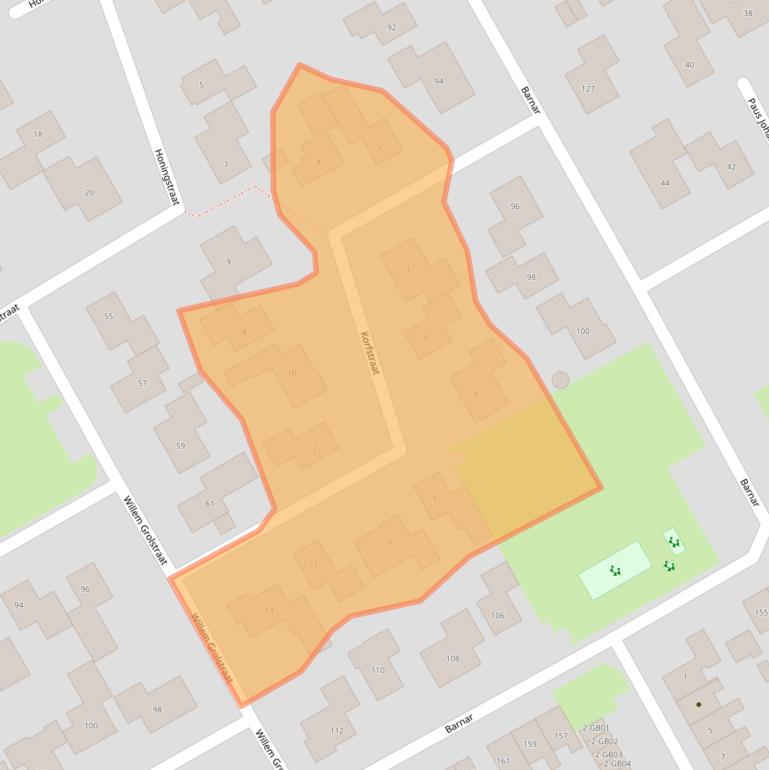 Kaart van postcodegebied 7826BX.