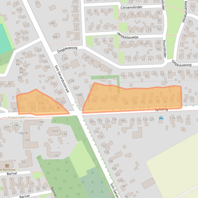 Kaart van postcodegebied 7826CP.