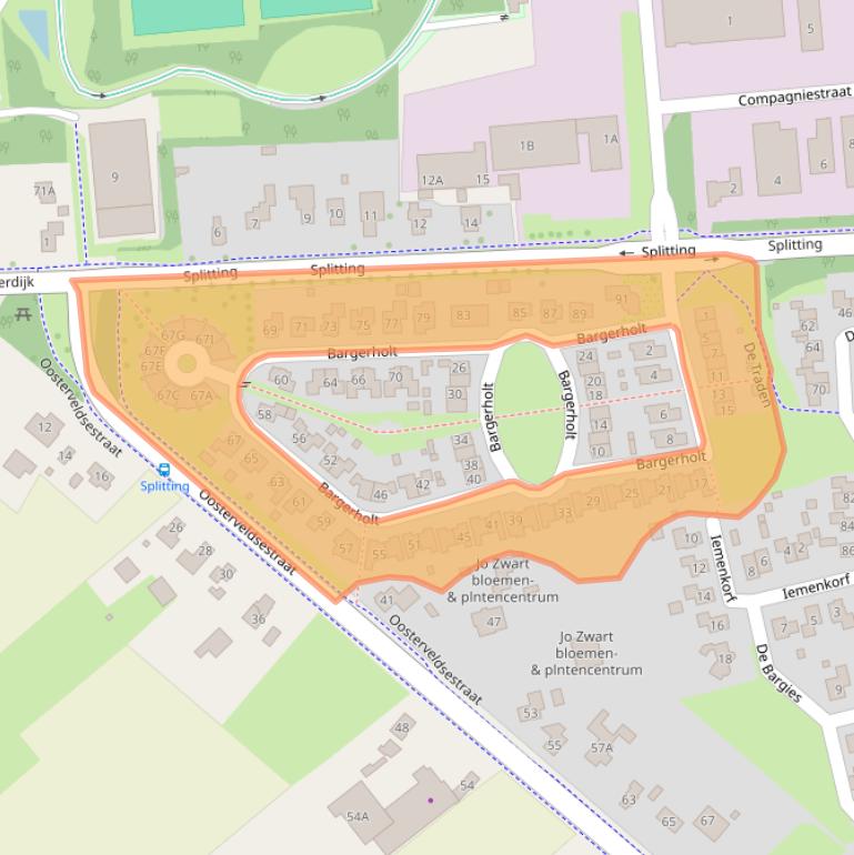 Kaart van postcodegebied 7826DA.