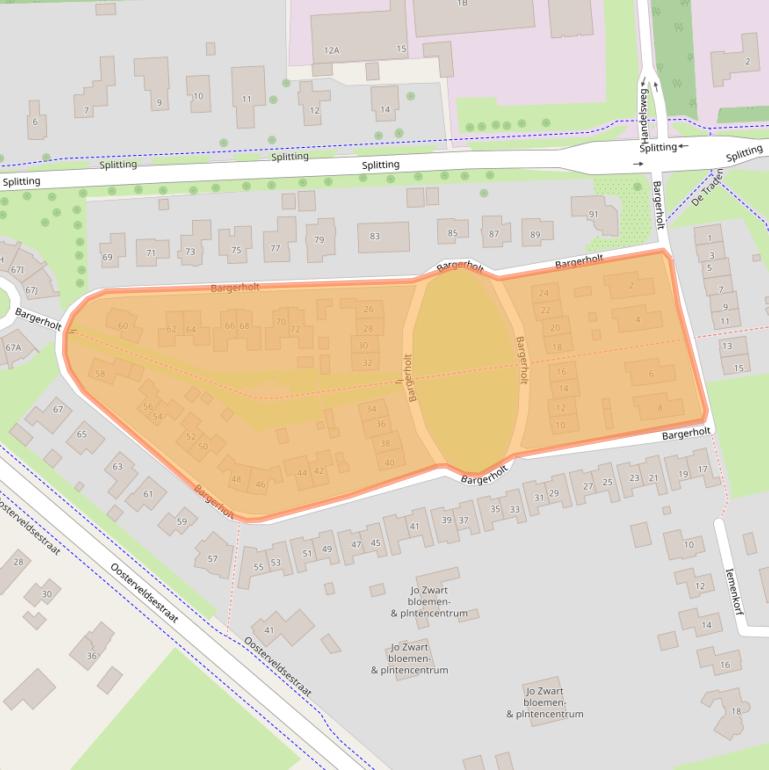 Kaart van postcodegebied 7826DB.