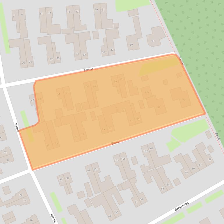 Kaart van postcodegebied 7826ER.