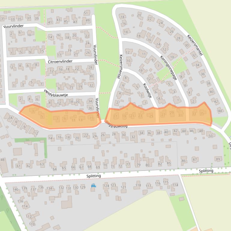 Kaart van postcodegebied 7826GC.