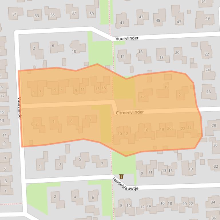 Kaart van postcodegebied 7826GG.