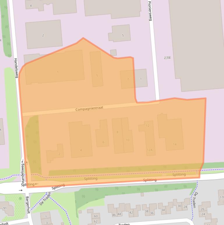 Kaart van postcodegebied 7826TB.