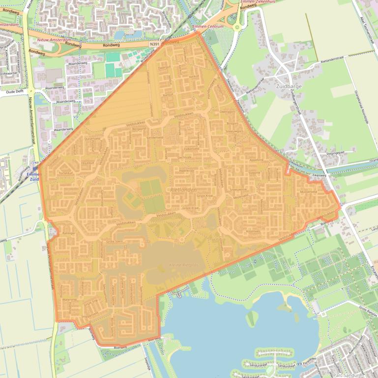 Kaart van postcodegebied 7827.