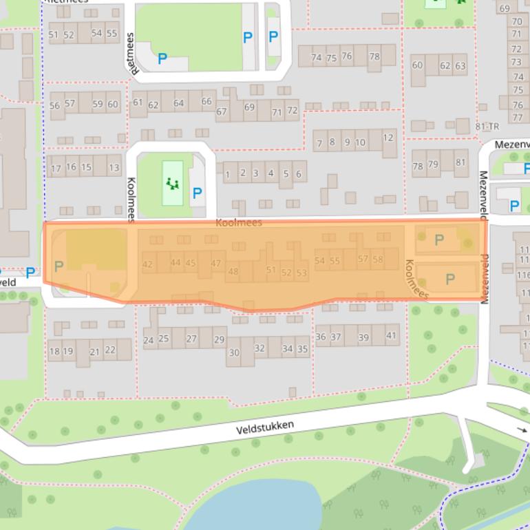 Kaart van postcodegebied 7827BC.