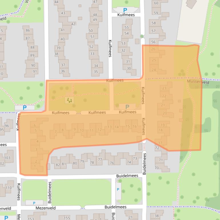 Kaart van postcodegebied 7827BN.