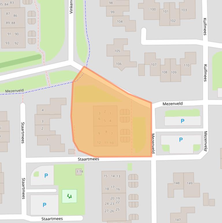 Kaart van postcodegebied 7827BS.