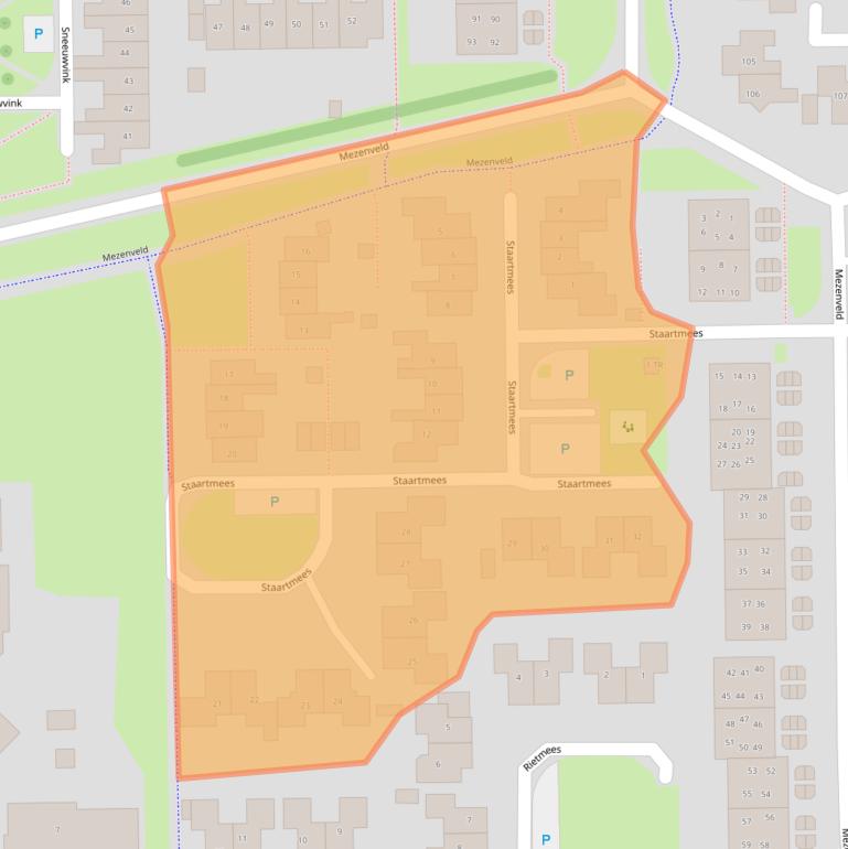 Kaart van postcodegebied 7827CE.