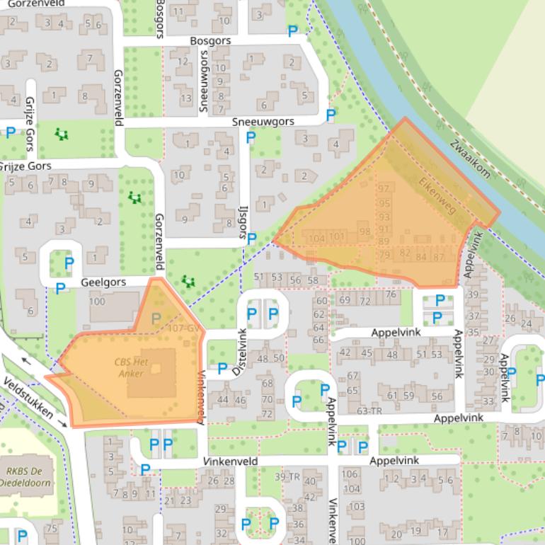 Kaart van postcodegebied 7827DD.