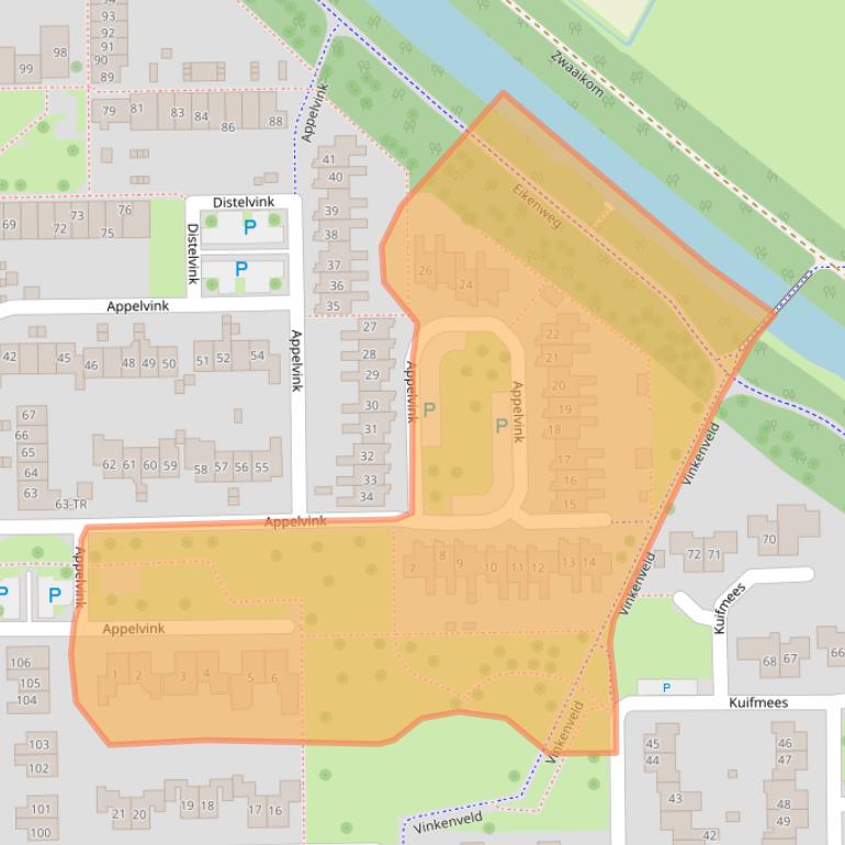 Kaart van postcodegebied 7827DG.