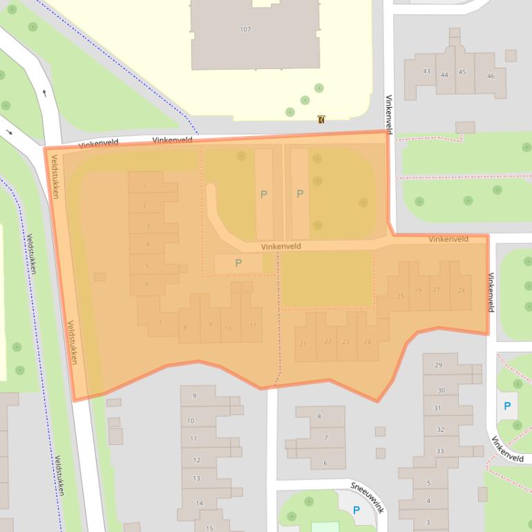 Kaart van postcodegebied 7827DP.