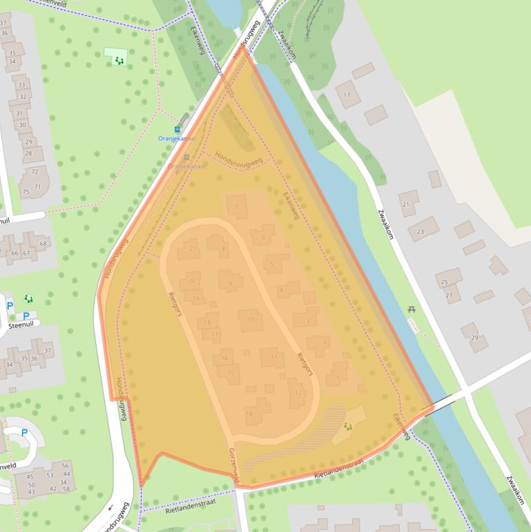 Kaart van postcodegebied 7827EC.