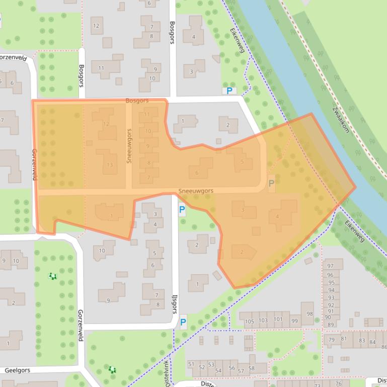 Kaart van postcodegebied 7827EE.