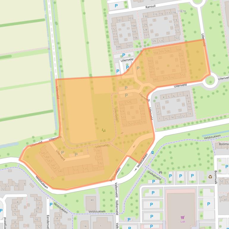 Kaart van postcodegebied 7827GZ.