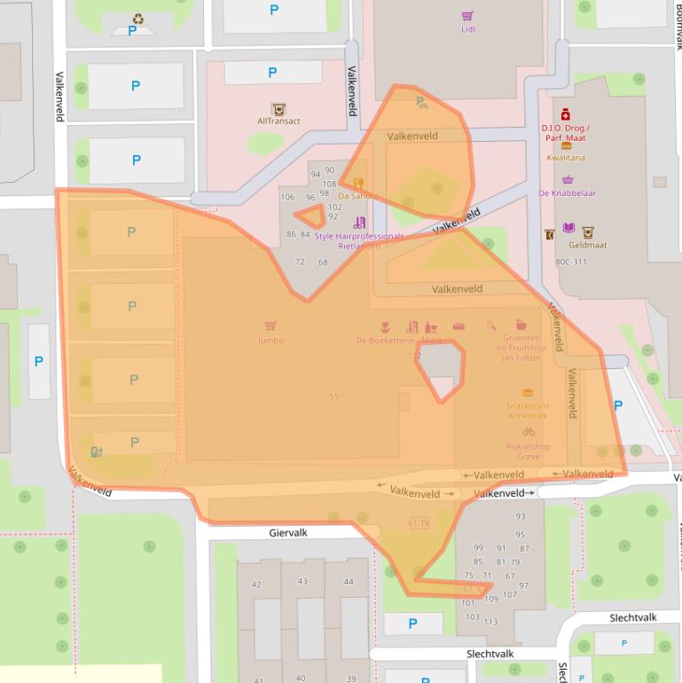 Kaart van postcodegebied 7827HC.