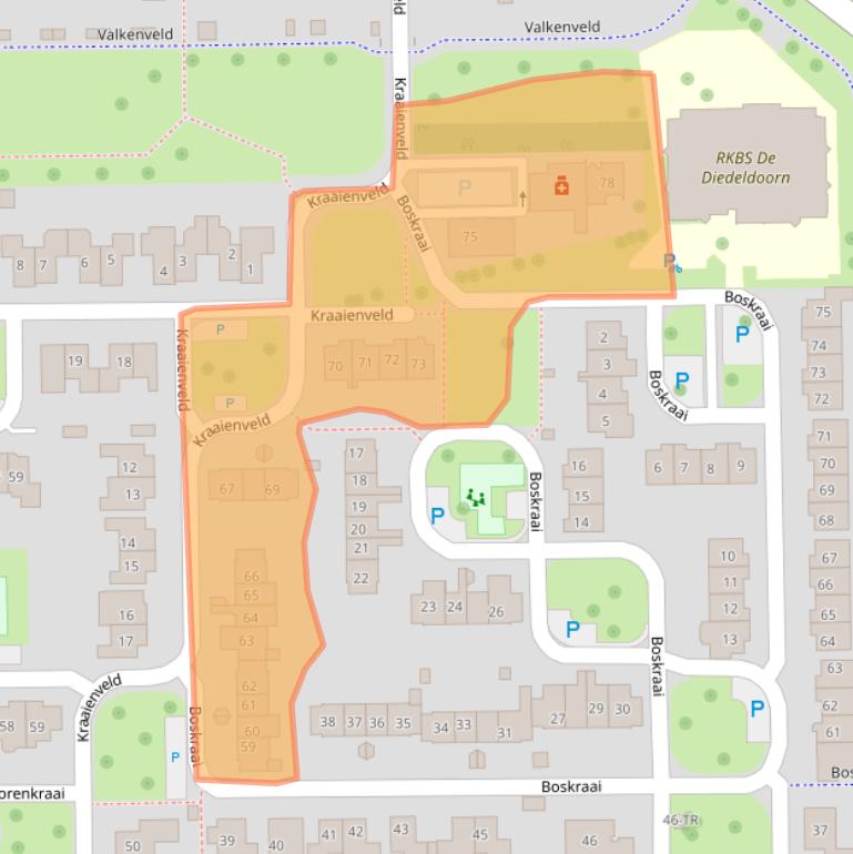 Kaart van postcodegebied 7827JR.