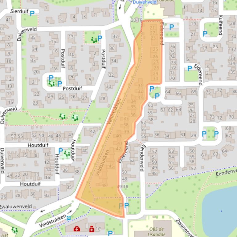 Kaart van postcodegebied 7827LE.