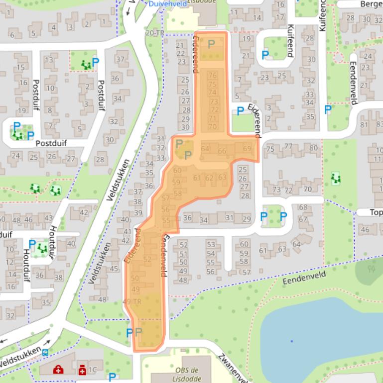 Kaart van postcodegebied 7827LG.