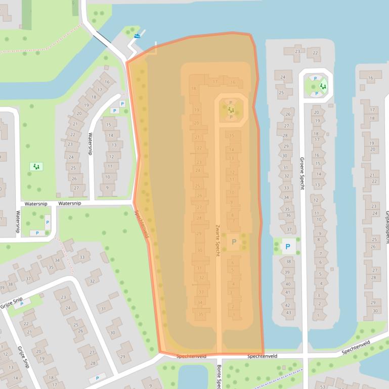 Kaart van postcodegebied 7827RB.