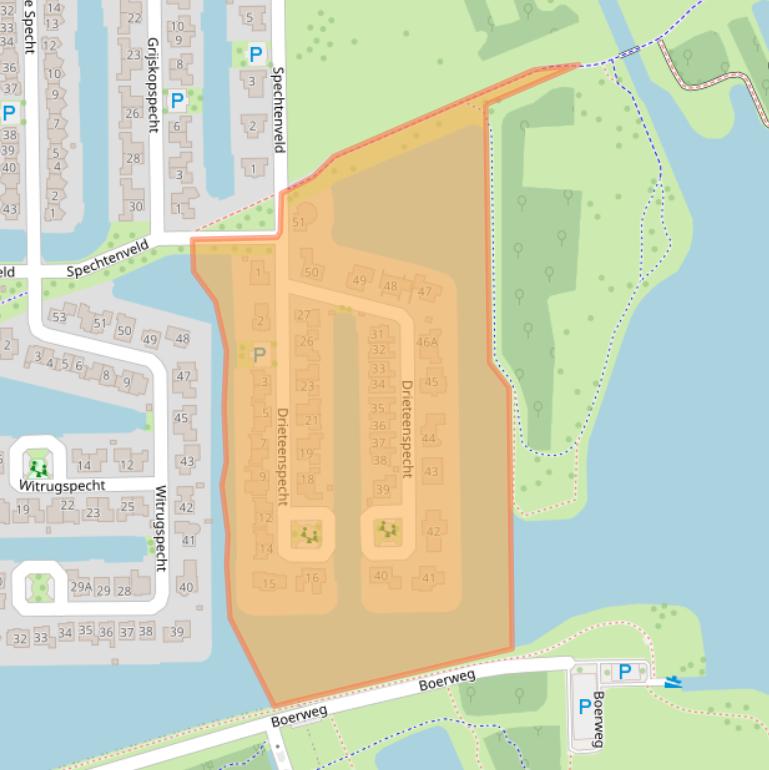 Kaart van postcodegebied 7827RG.