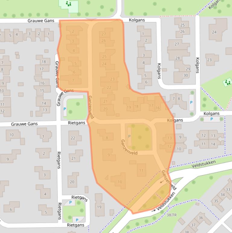 Kaart van postcodegebied 7827SB.