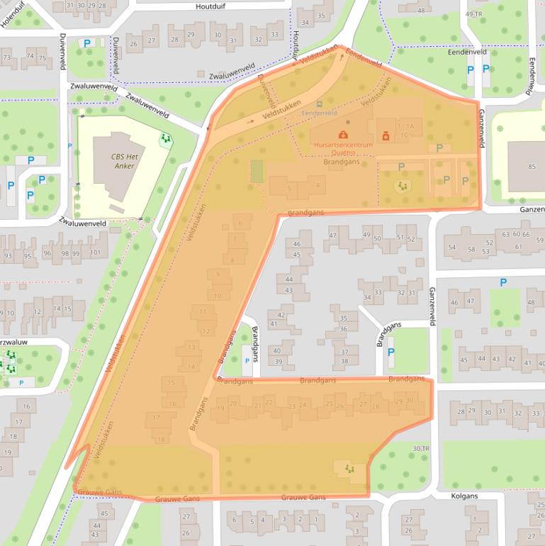 Kaart van postcodegebied 7827SG.