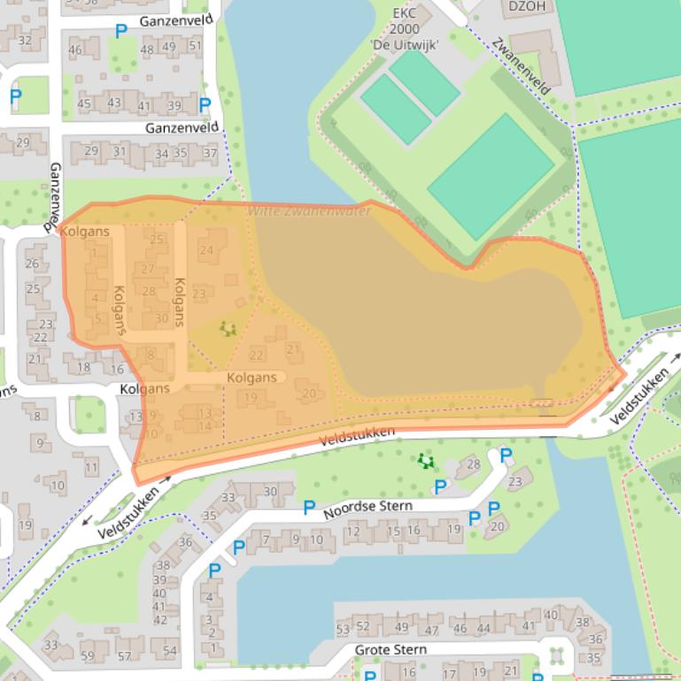 Kaart van postcodegebied 7827SL.
