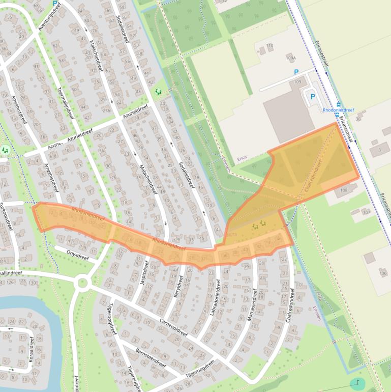 Kaart van postcodegebied 7828BR.