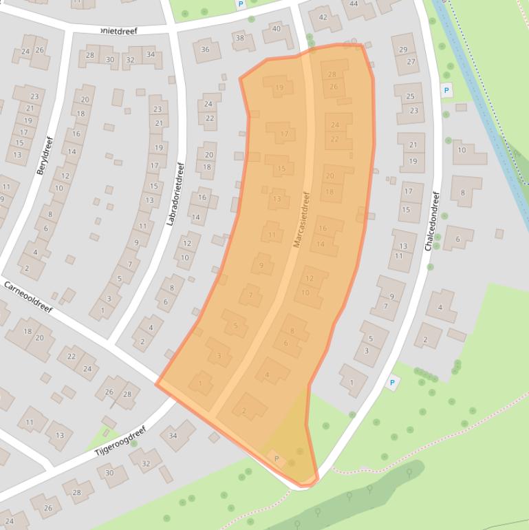 Kaart van postcodegebied 7828CK.