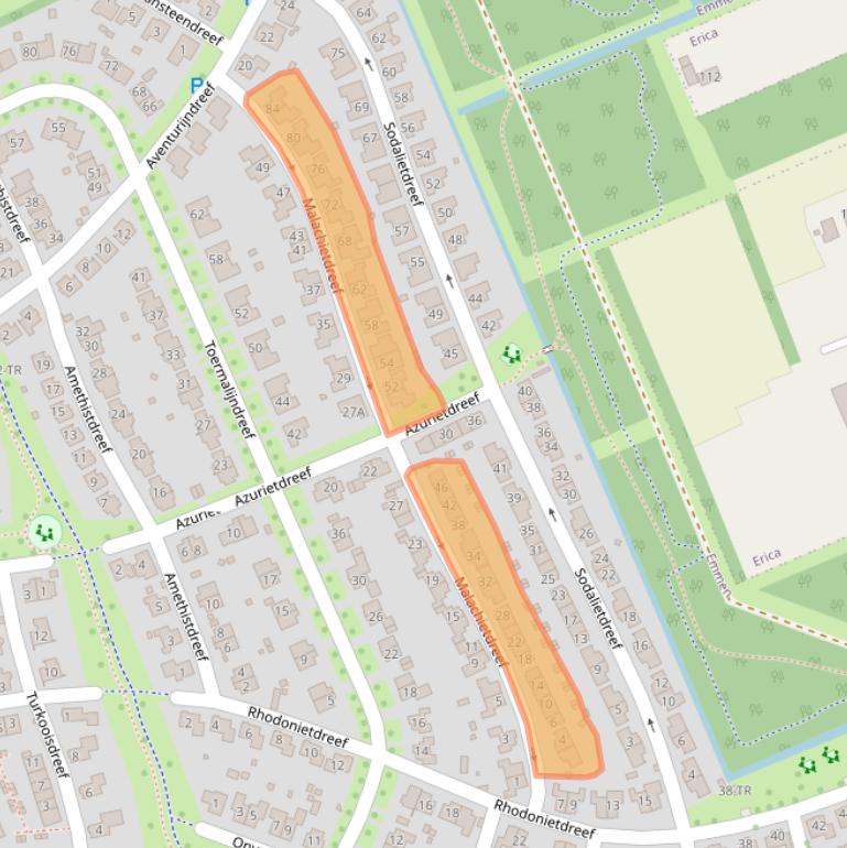 Kaart van postcodegebied 7828CN.