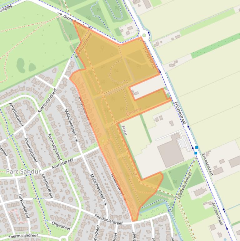 Kaart van postcodegebied 7828CR.