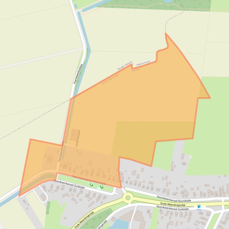 Kaart van postcodegebied 7831AX.