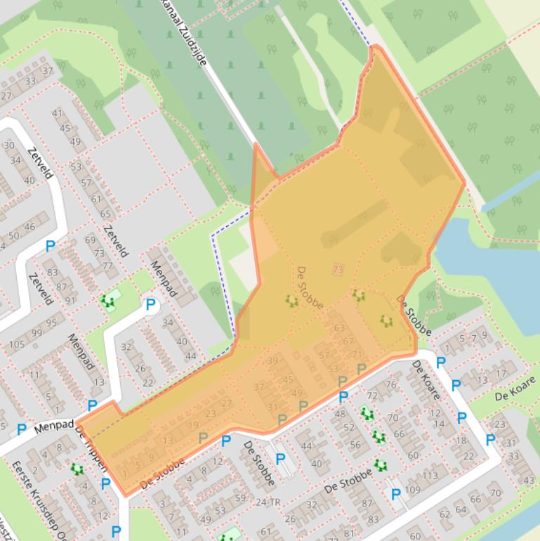 Kaart van postcodegebied 7831BT.