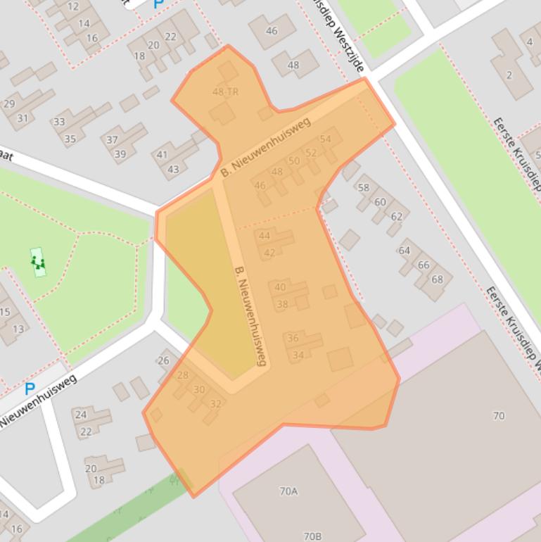 Kaart van postcodegebied 7831EJ.